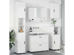 Vidaxl Conjunto De Móveis Para Banheiro 5 Pcs Branco Brilhante