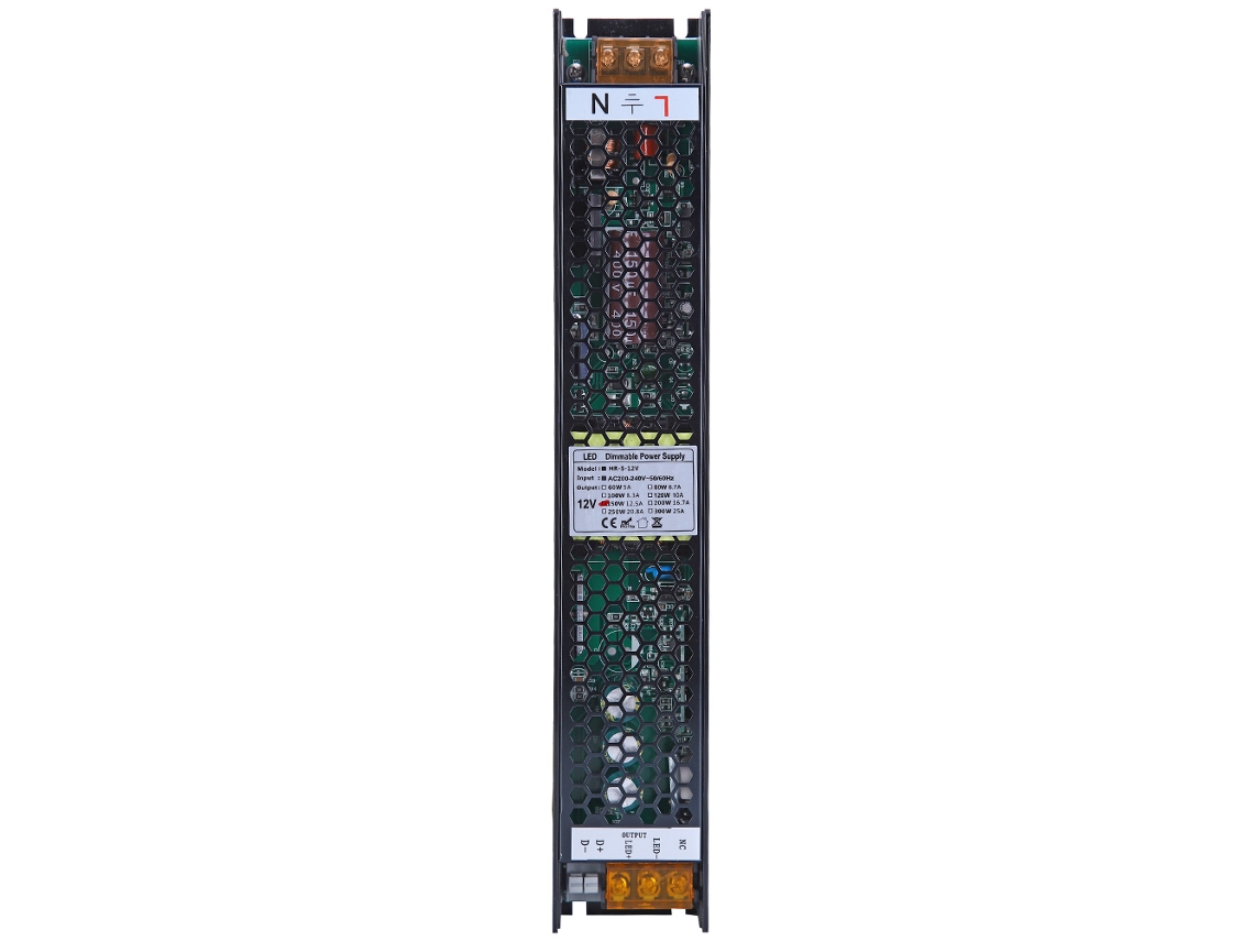 Fonte de Alimentação Regulável 150W 12V/12.5A com Enclosure de Alumínio e Suporte PWM Dali S/MARCA
