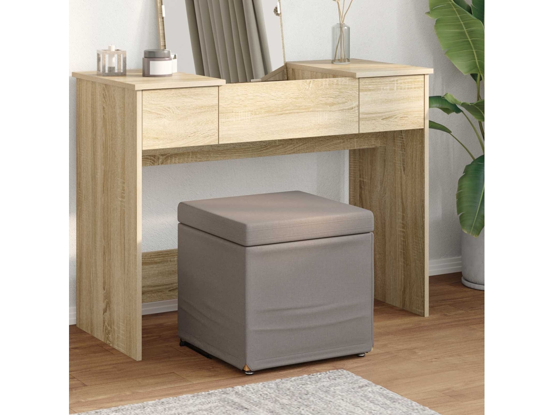 Vidaxl Banqueta Cinzento-acastanhado 41 X 41 X 40 Cm