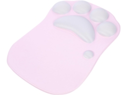 Lurelia Tapete De Rato Ergonómico Com Apoio De Pulso Em Silicone, Design Gato, Base Antiderrapante