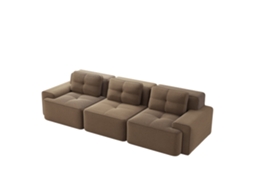 Sofá Modular Cloud em Veludo Cotelê 3 Lugares extragrande PAPRIKA SHOP