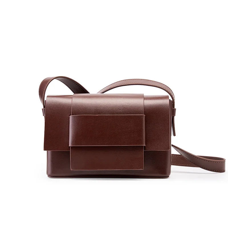 (2088-café) Nova Bolsa Feminina Em Couro Genuíno, Estilo Trançado, Bolsa De Ombro Em Couro Bovino De Alta Qualidade E Moderna