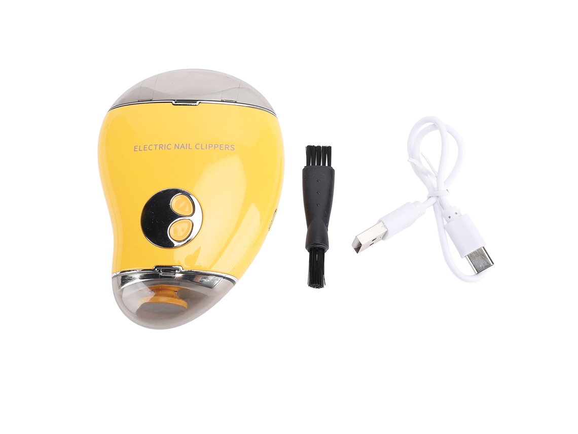 Cortador De Unhas Elétrico Automático 3 Velocidades Com Cabeça Dupla, Led E Lixadeira Sem Fio Para Bebês, Crianças E Adultos Laranja