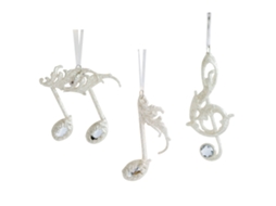 Conjunto de 3 Ornamentos de Natal com Notas Musicais LAXISCREED