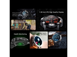Pulseira Inteligente K52 Relógio Esportivo Tela Ips Touch 1.39 Polegadas Monitor De Saúde Ip67 Bluetooth Compatível Com Android Ios