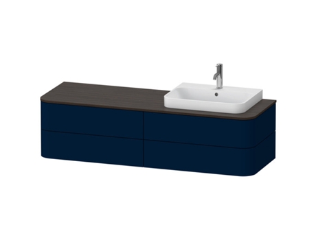 Armário DURAVIT Happy D.2 Plus para console de parede 1600x550 mm 4 gavetas para pia de móveis Posição à direita