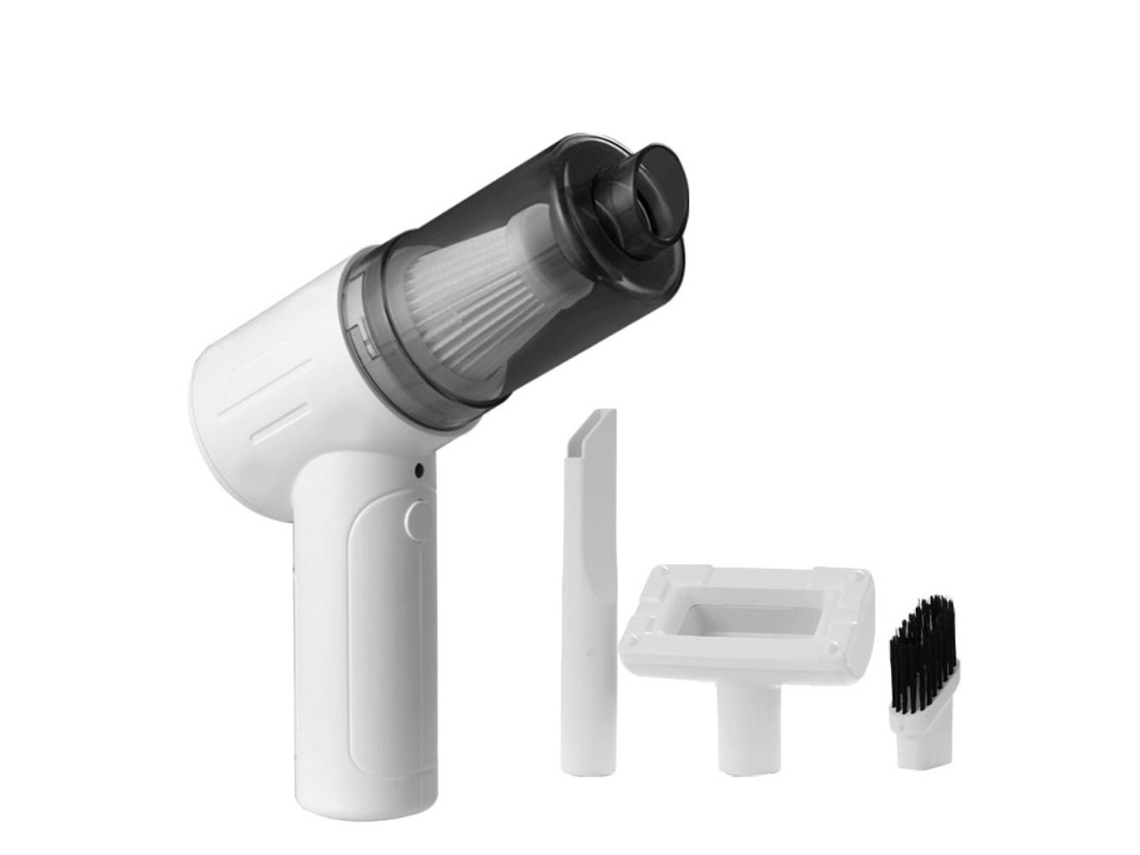 Lurelia Aspirador Portátil Sem Fios Para Carro, Usb, Branco