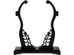 Suporte Grande Para Leque De Mão Em Resina Preta, Expositor Decorativo Para Leques Chineses E Japoneses, Base Estável