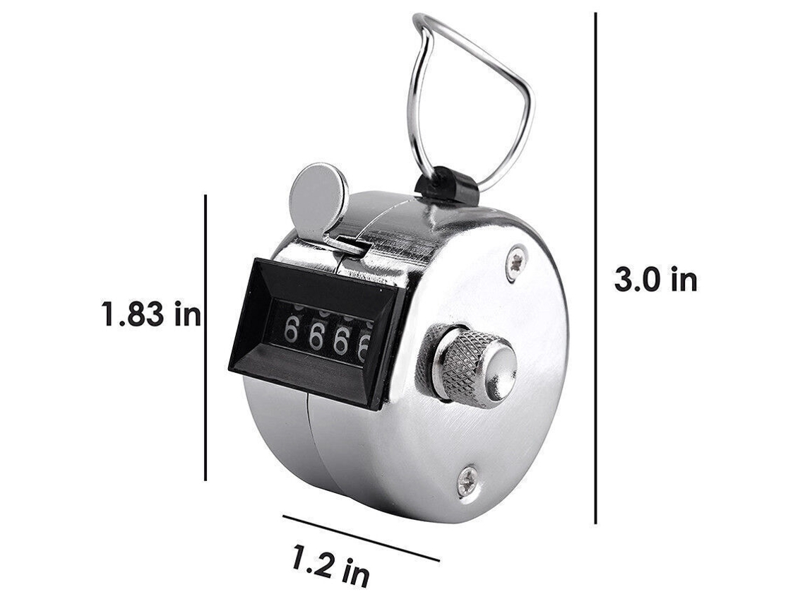 Peças 4 Dígitos Número Duplo Clicker Golfe Mão Contador de Metal Prático Conveniente SUNNY SPACES