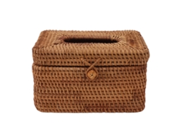 Capa retangular de caixa de papel higiênico em rattan tecido para banheiro, quarto, sala e carro em S/MARCA