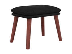 Apoio de pés VIDAXL Preto Tecido (45x29.5x39 cm )
