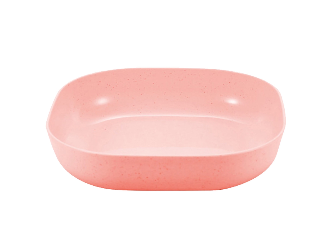 Bandeja Plástica Quadrada para Camping Rosa KOFIHETY