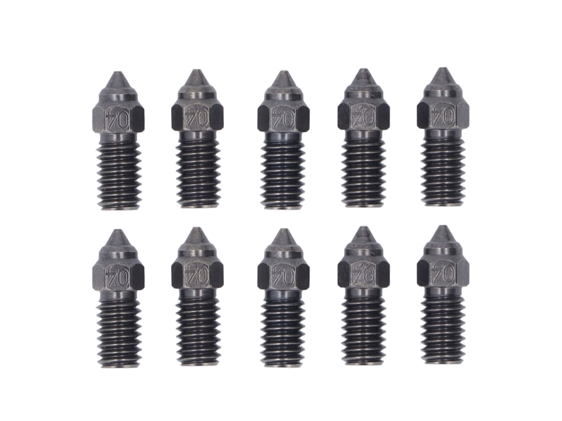10 Bicos De Aço Temperado 0.4mm Alta Resistência A Temperatura Para Impressora 3d Elegoo Neptune 4