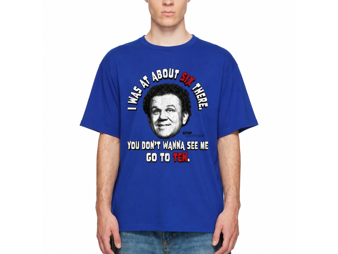 Rockinstone Step Brothers Movie Go To Ten Solid Royal Adult T-shirt Size:xxxl