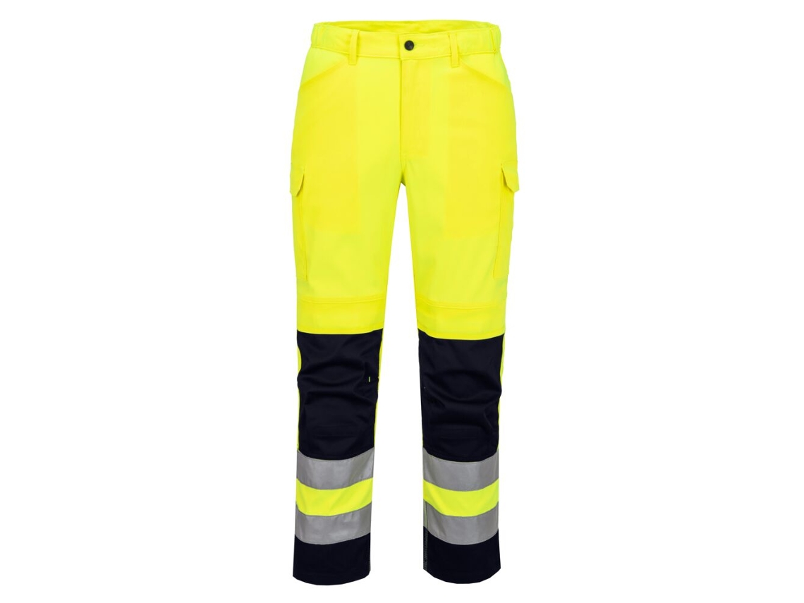 Calças De Alta Visibilidade Com Painéis De Malha | Trabalho Ventilado Amarillo/marino / 34