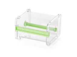 Dispensador de Fita Adesiva Transparente 10,3 X 9,1 X 7,1 Cm Cortador de Fita Ideal para Escritório, Casa e Escola Verde GOKOCO (1 Unidade)
