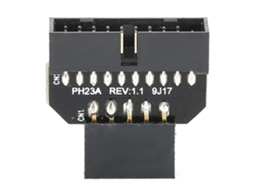 Adaptador De Conector Ph23a De Usb 2.0 9pin Para Usb 3.0 19p, Preto Luz Dourada