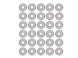 20 Peças De Rolamentos De Bola Miniatura De Ferro Selados Com Canal Profundo Para Carga Radial E Axial 625