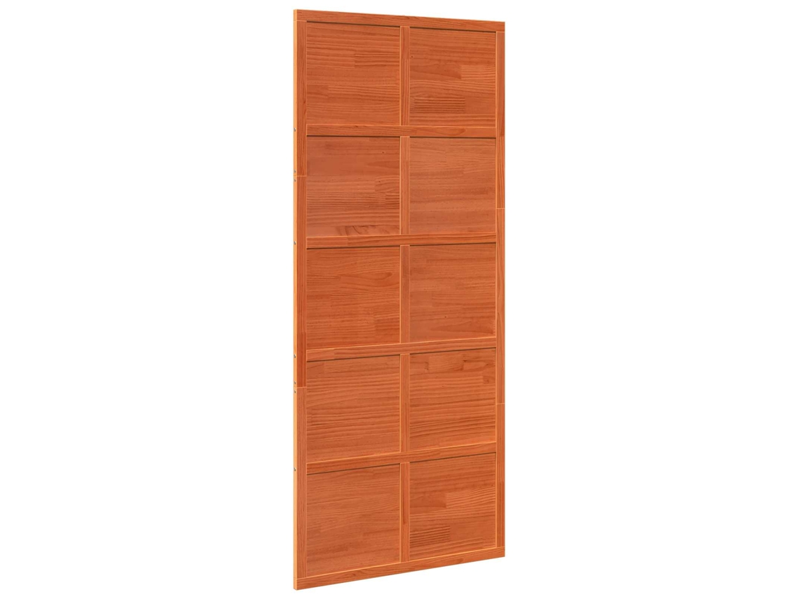 Porta de Celeiro Castanho Encerado 90 X 208 Cm MAISON EXCLUSIVE