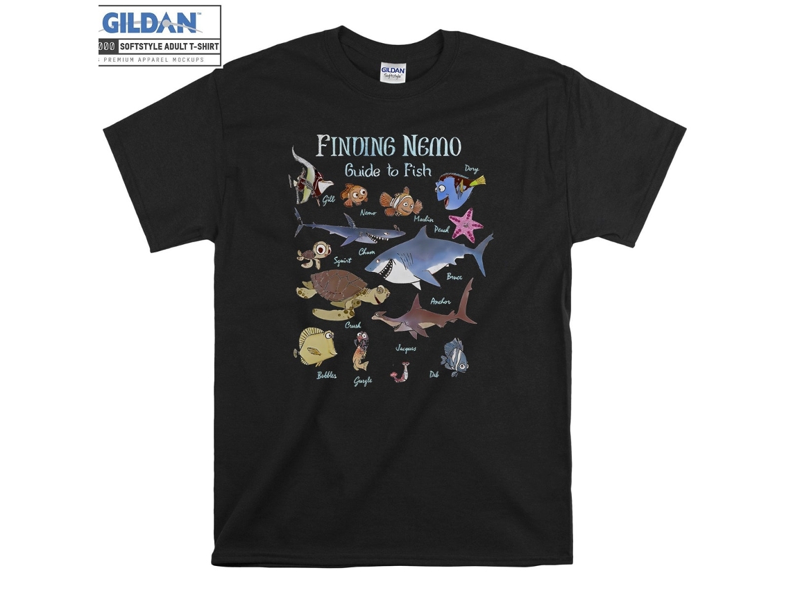 T-shirt Rockinstone Finding Nemo Fish Guide（m）
