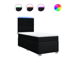 Box Spring Bed, Box Spring Beds Vidaxl Preto Tecido (90 X 200 Cm)