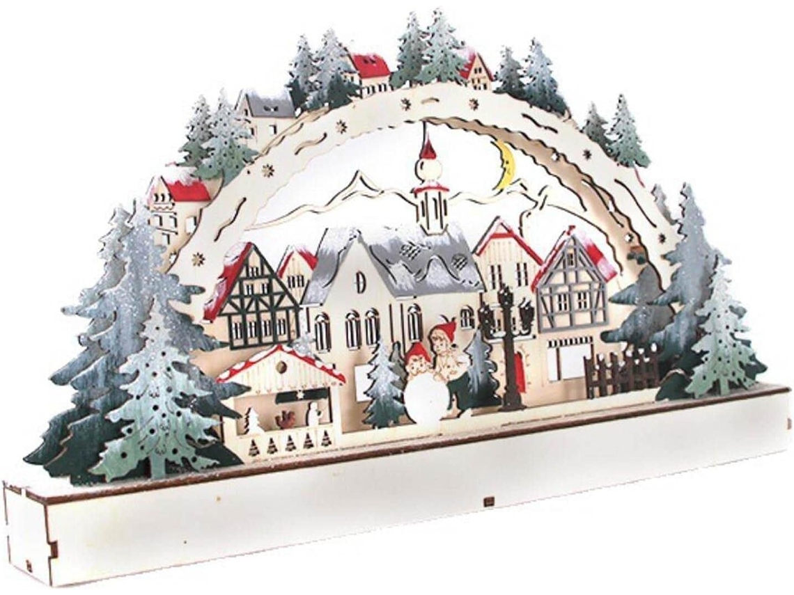 Noel Lumineux, Maison Lumineuse, Flocon Neige En Bois,