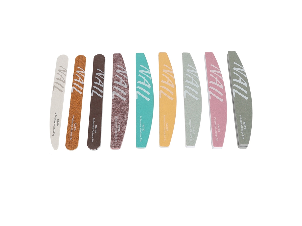 Set De 9 Lixas De Unhas Reutilizáveis Para Unhas Acrílicas