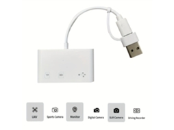 Adaptador, Leitor De Cartões Sd 3 Em 1, Usb + Type-c De Cabeça Dupla 3 Em 1 [tf + Sd + Usb]