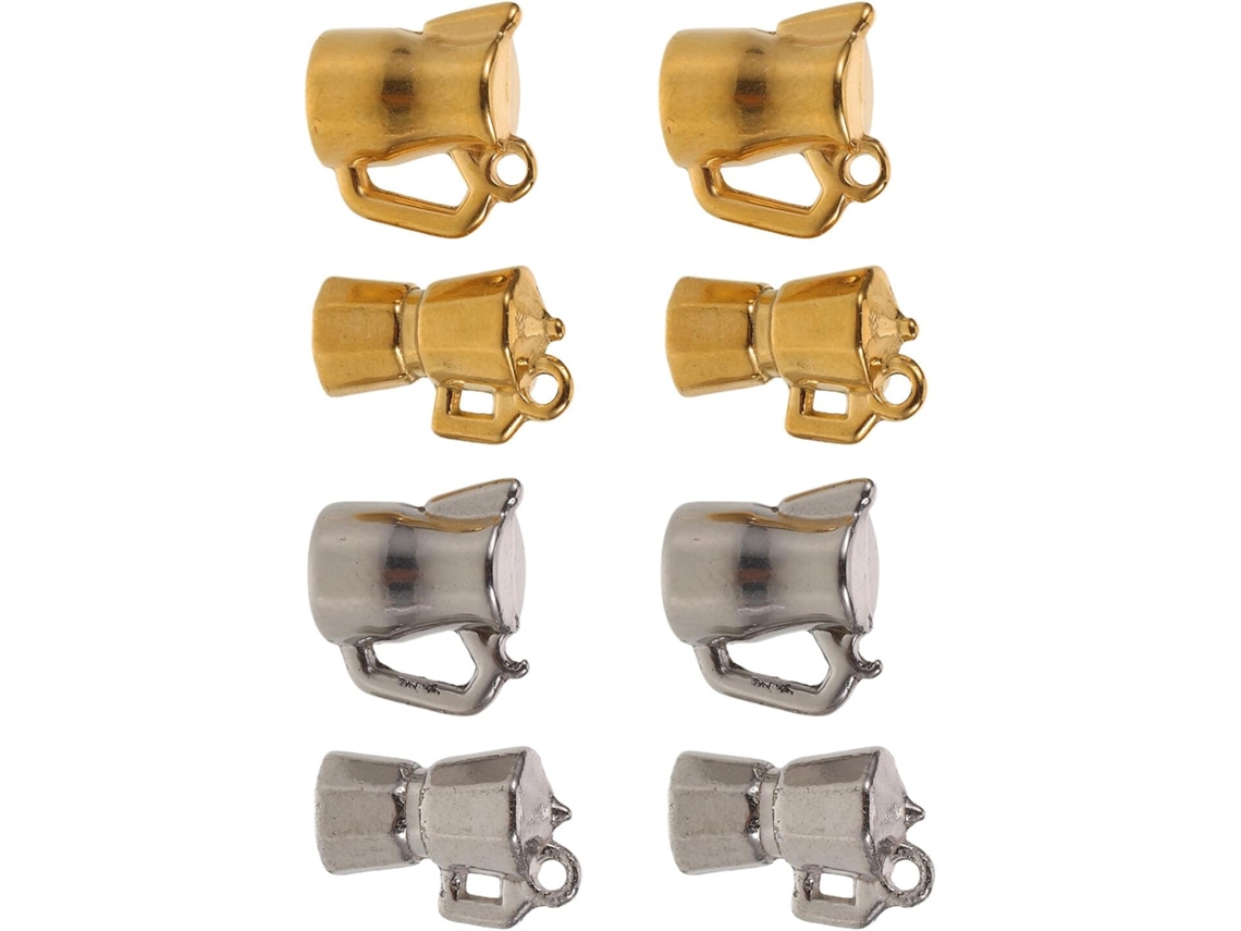Conjunto De 8 Pingentes Em Aço Inoxidável Banhado A Ouro Para Confecção De Joias Diy, Pingentes De Troféu E