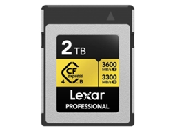 Cartão LEXAR Cfexpress Pro Gold Tipo B Série 4.0 2tb 3600r/3300w