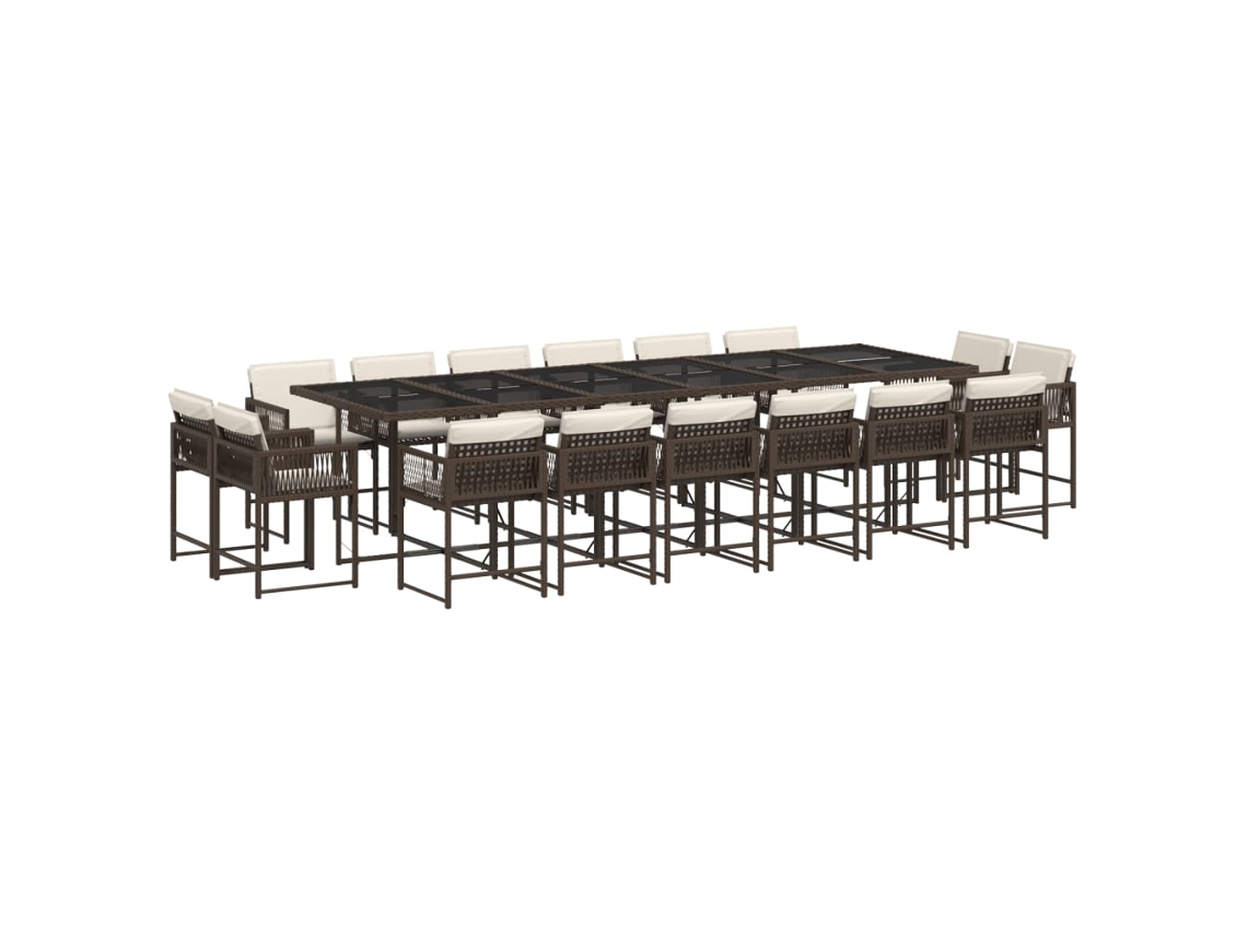 Garden Dining Set, Garden Dining Sets Vidaxl Marrom Rattan / Vime (n/a)