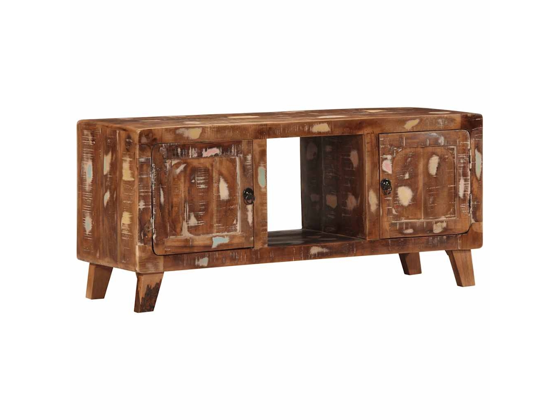 Vidaxl Móvel De Tv 105x46x32 Cm Madeira Recuperada Maciça