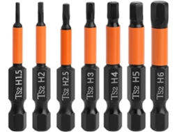 Conjunto De 7 Brocas Hexagonais Magnéticas H1.5-h6 Métricas 2 Polegadas -aquaforge