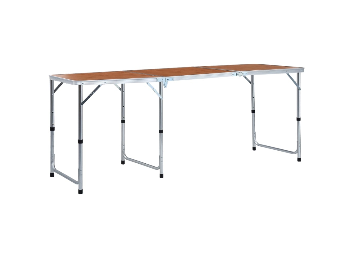 Vidaxl Mesa De Campismo Dobrável 180x60 Cm Alumínio