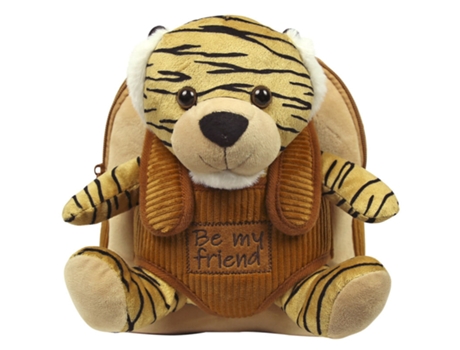Mochila Tiger Joe Com Peluche 26cm Perletti