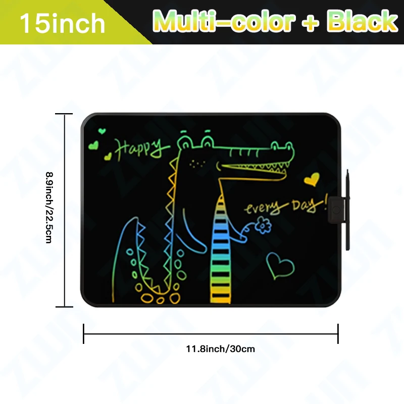 (15 Polegadas, Preto) Mesa Digitalizadora Lcd, Ferramentas De Arte, Brinquedo Educativo Para Desenho E Aprendizagem