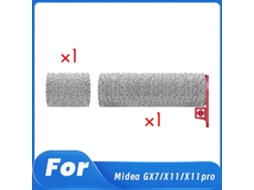 Conjunto De Escova De Rolo Segmentada Para Remoção De Fiapos Para Lavadora De Pisos Midea X11/x11 Pro/gx7 - Peças De Reposição_glo