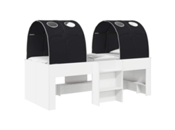 Cama com Túnel 4 Pcs MAISON EXCLUSIVE (branco e preto)