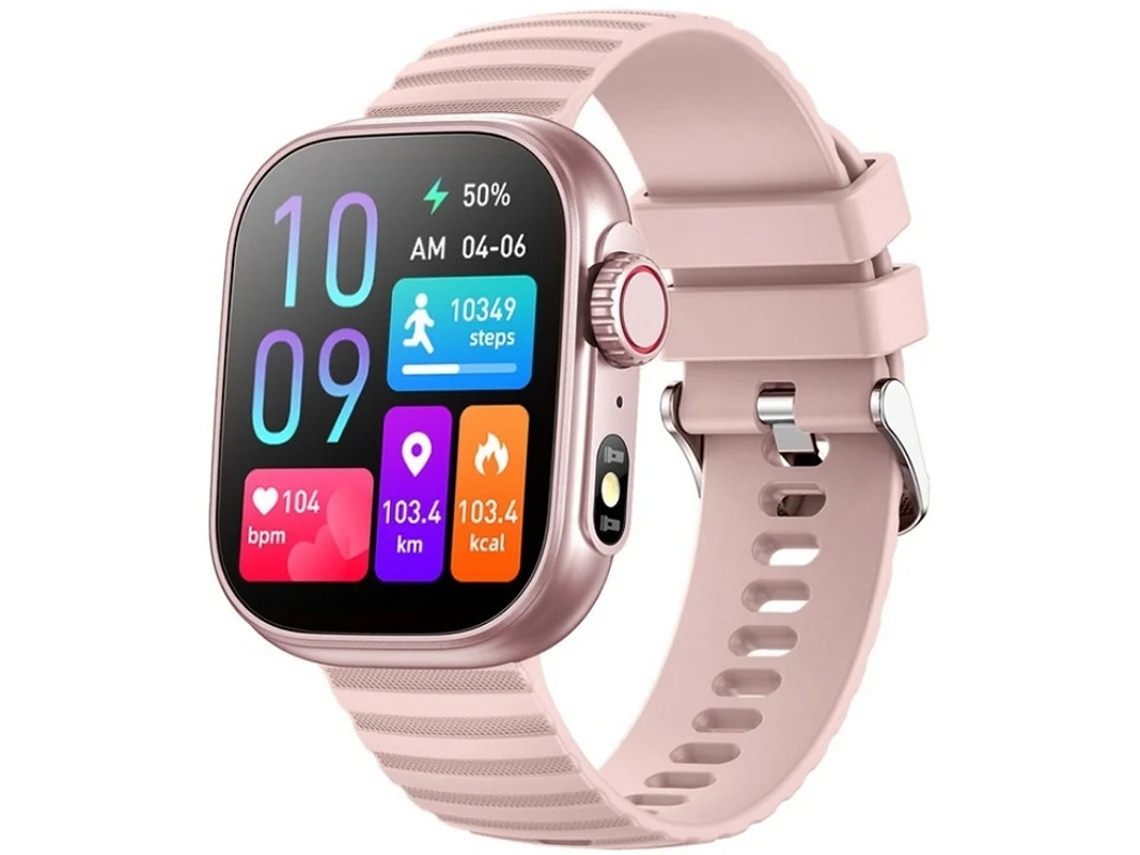 Relógio inteligente com chamadas Bluetooth, tela grande de 2,01 polegadas, monitor de frequência cardíaca, temperatura corporal, à prova d'água, fitness, LED Bestvite