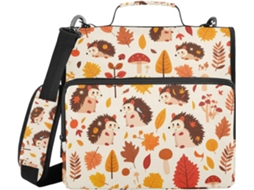 Pasta Organizadora Com Estampa De Ouriço Cacheiro Outono, Com Zíper E Altura Do Ombro, Bolsas Diversas, 3, 8cm 1, 5 Polegadas