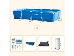 Intex Piscina Com Estrutura Retangular - 450x220x84 Cm - 5-peças S132