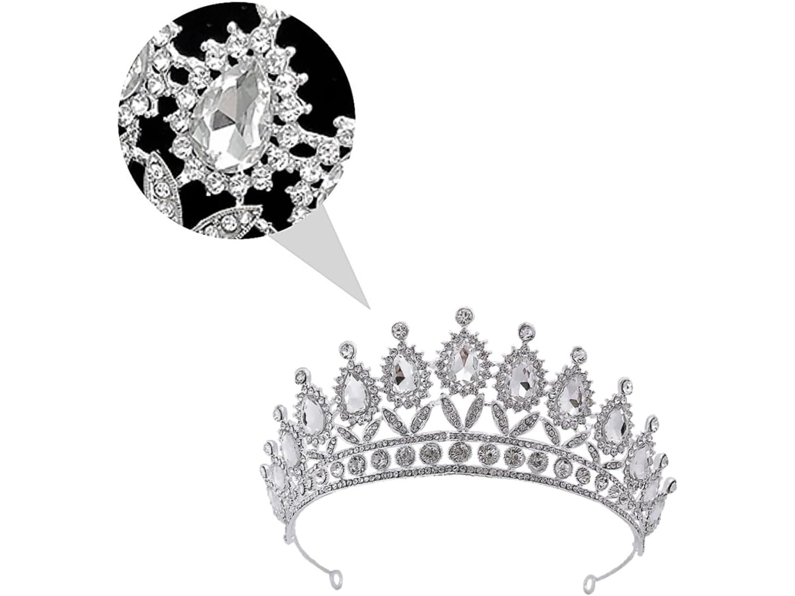 Coroa De Cristal Para Casamento E Tiara Delicada Para Cabelo, Joias De Noiva