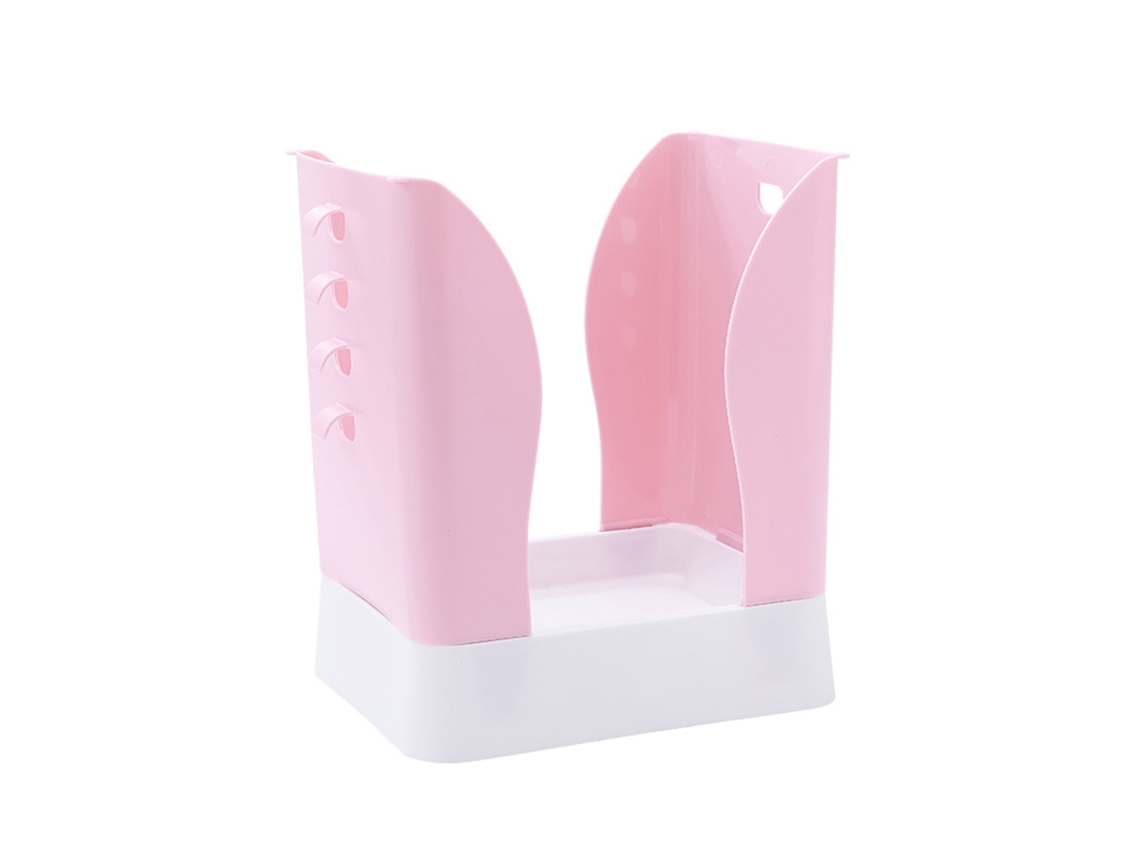 Lixeira Expandível com Apoio para Sacos de Lixo Grande para Cozinha Banheiro Rosa Branco