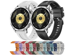 Pulseira De Silicone Xdfind Com Fivela Prateada E Cor Sólida Para Huawei Watch Gt 6 / 5 / 4 / 3 46mm