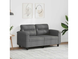 Sofá de 2 Lugares - Sofá da Sala - Sofá de Relaxamento 120 Cm Tecido de Microfibra Cinzento escuro HARLANV1