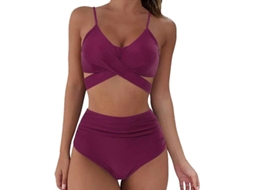 Biquíni Sexy Verão Estampa Floral Push Up Traje de Banho Feminino Praia 02f S
