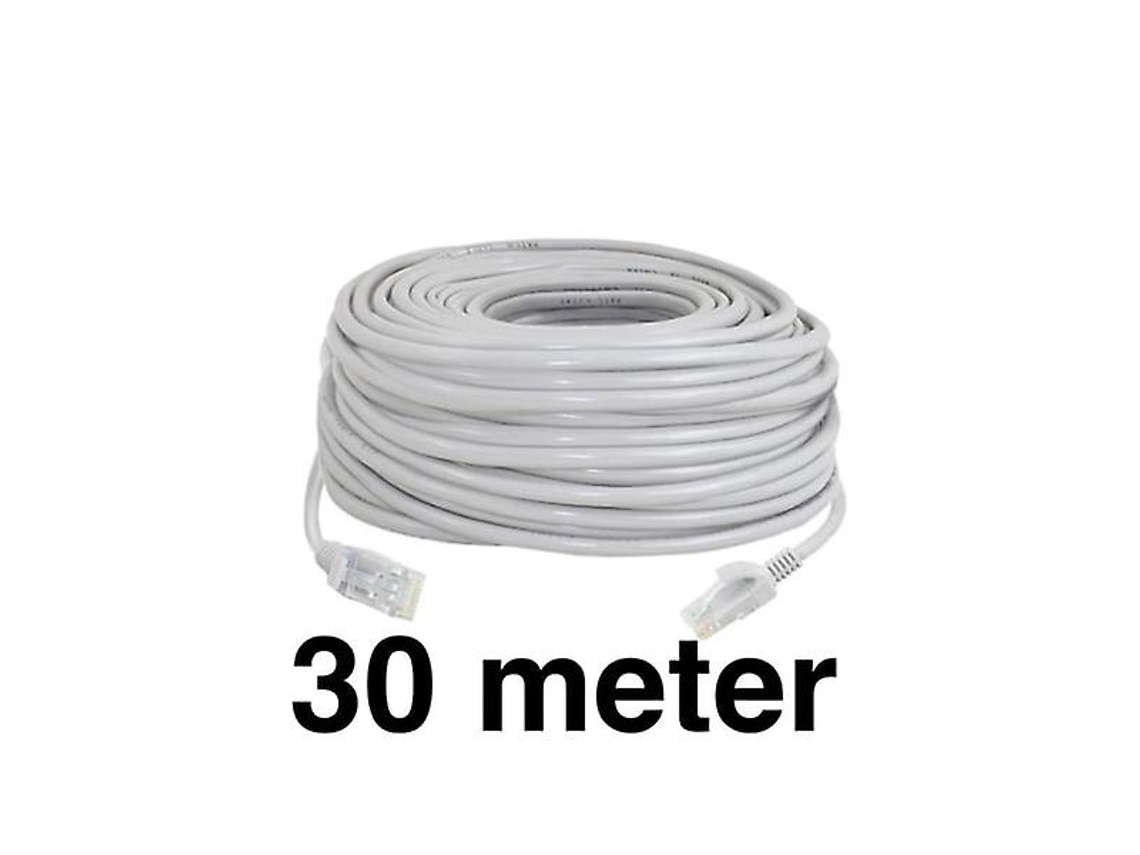 Cabo De Rede De 30 M Cat5e Cabo De Internet Cinza Brilvibera