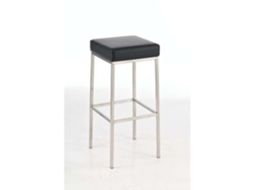 Banco Alto Clp Montreal E85, Suporte Em Aço Inoxidável, Altura Do Assento 85 Cm85 Cm Preto Clp