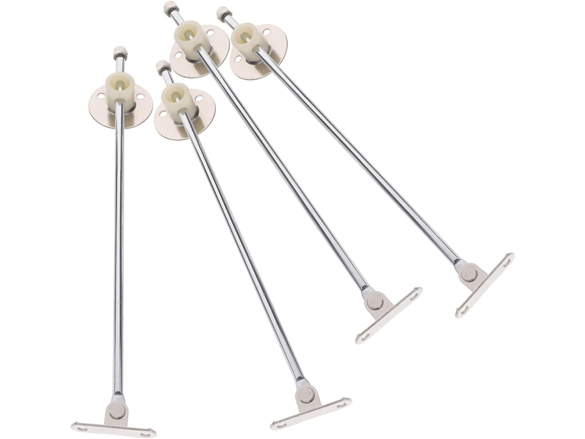 Conjunto De 4 Ferro Prateado Para Portas E Tampas Com Design Total.