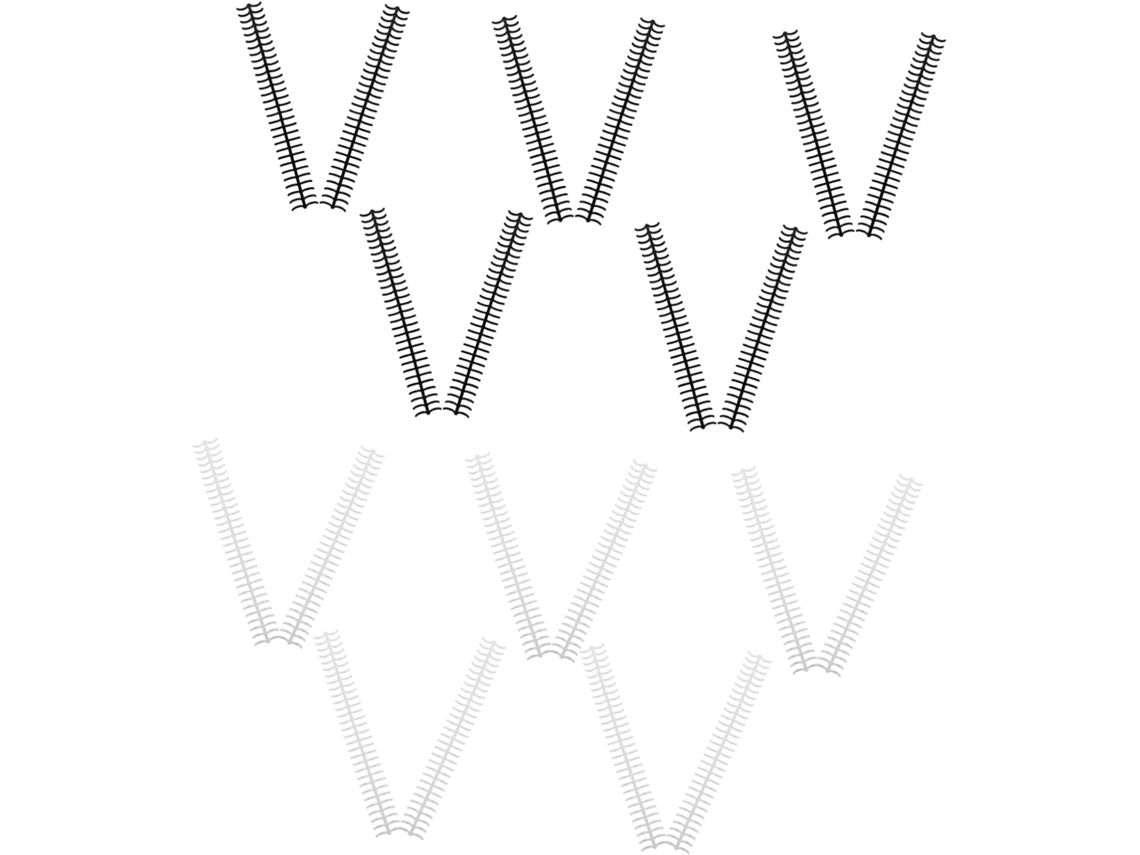 Conjunto de 20 anéis de plástico em forma de corrente, ideal para organizar sua mesa e otimizar o espaço.